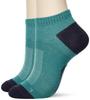 Gunze Active Style Washi Yarn Sneaker Socks with Arch Set of Sizes Women's Support, 2, Green, 25-27