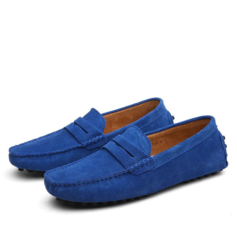 Fashion Men Casual Shoes Fashion Men Shoes Handmade Suede Genuine Leather Mens Loafers Moccasins Slip On Men's Flats Male Driving Shoes
