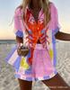 Hot Sale Casual Holiday Shirt Set Beach 1D Printed Shirt Shorts Women's Suit Customized-Made