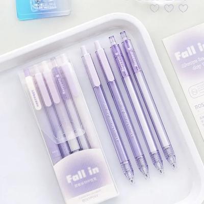 5 teile/schachtel Ins Ästhetischen Erröten Farbverlauf Gel Stift Kawaii Mädchen Schreibwaren 0.5 + 0,38mm Schwarz Tinte Quick-dr Test Hinweis Schreiben Stift