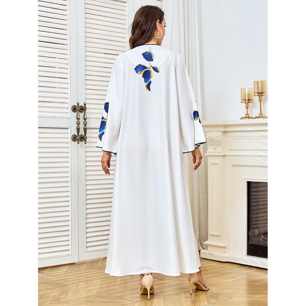 Muslim Maxi Dress Floral Print Multi-Size Stylish