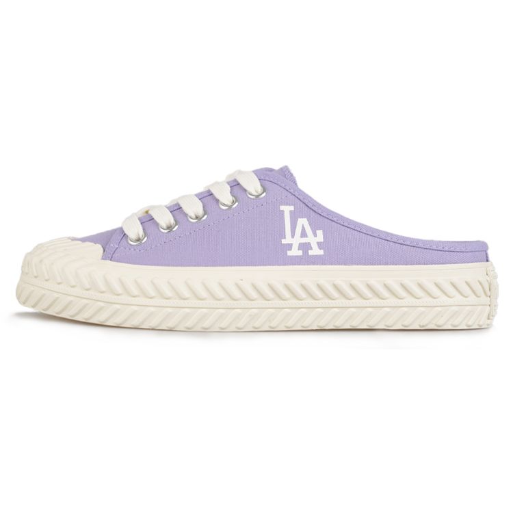 MLB Playball Mule Slip-On Antidérapante Durable Basse Toile Chaussures Baskets Unisexe Violet 32SHS1111-07V 38