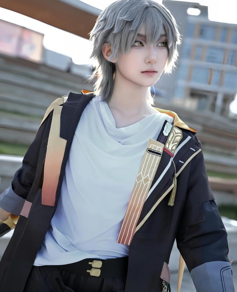 Collapse Star Rail Cosplay Pioneer Male Protagonist Qiong Cosplay Costume Star Rail Cosplay Anime Halloween School Festival Party Adult Costume