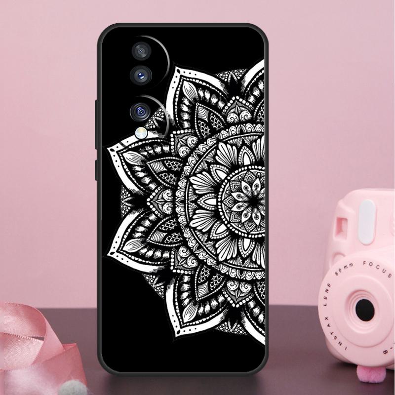 Elegant Mandala Floral Design Case For Honor 200 400 Pro 50 70 90 X9a X9b X9c X9d X8b X8c Win Magic 7 Lite 5 6 8 Pro Cover