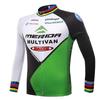 Mens Cycling Jersey Shorts Set Long Sleeve Quick Dry Breathable Mountain Road Bike Apparel