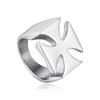 2026 Fashionable Simple Smooth Cross Pattern Ring, Trendy Men's Jewelry