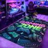 Gaming Room Rug Coolpunk Game Zone Theme Carpet Non-Slip Soft Easy To Clean Durable E-Sports Trend Decor Area Home Decor Mat