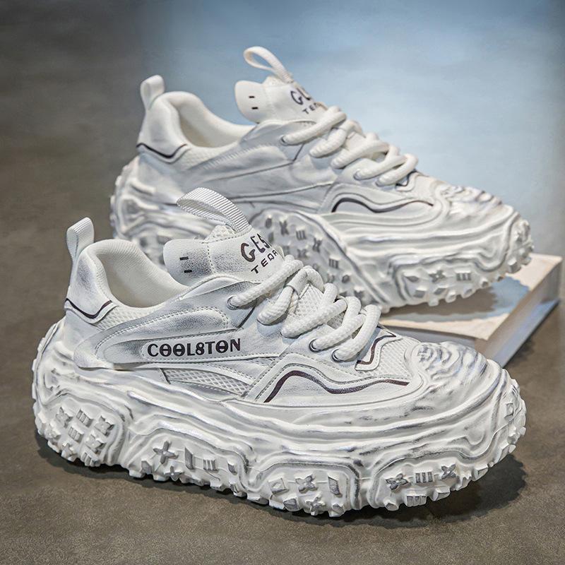 

Men Sneakers Casual Shoes Lace-Up PU Leather Mens Shoes Vulcanize Shoes High-quality Walking Sneakers Zapatillas Hombre 39 белый