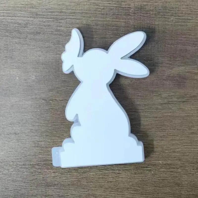 Top Quality Rabbit Holder Molds Candlesticks Silicone Molds Easter Rabbit Molds