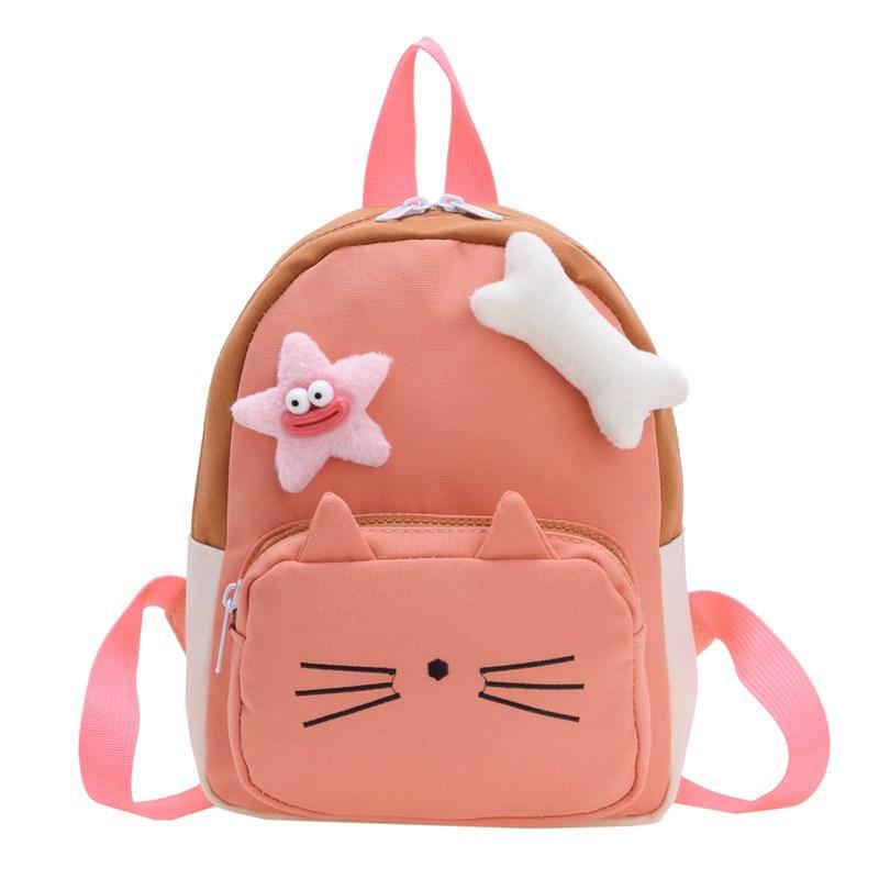 Cartoon Primary School Student Schoolbag Cute Cute Little Star Baby Backpack Contrasting Color Children S Bag розовый