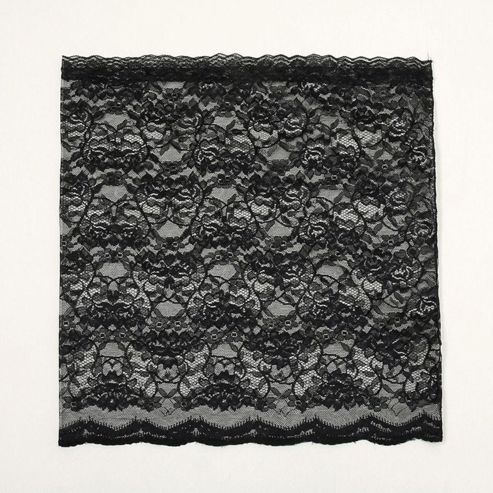 Black Bride Mantilla Thin Church Shawl Vintage Lace Veil  Headdress