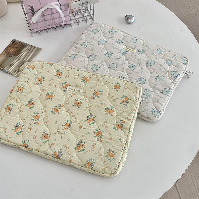 Cute Embroidery Bow Or Floral Graphic Laptop Bag Tablet Sleeve Case 11 13.3 14 15.6 Inch For Tablet Pc Laptop