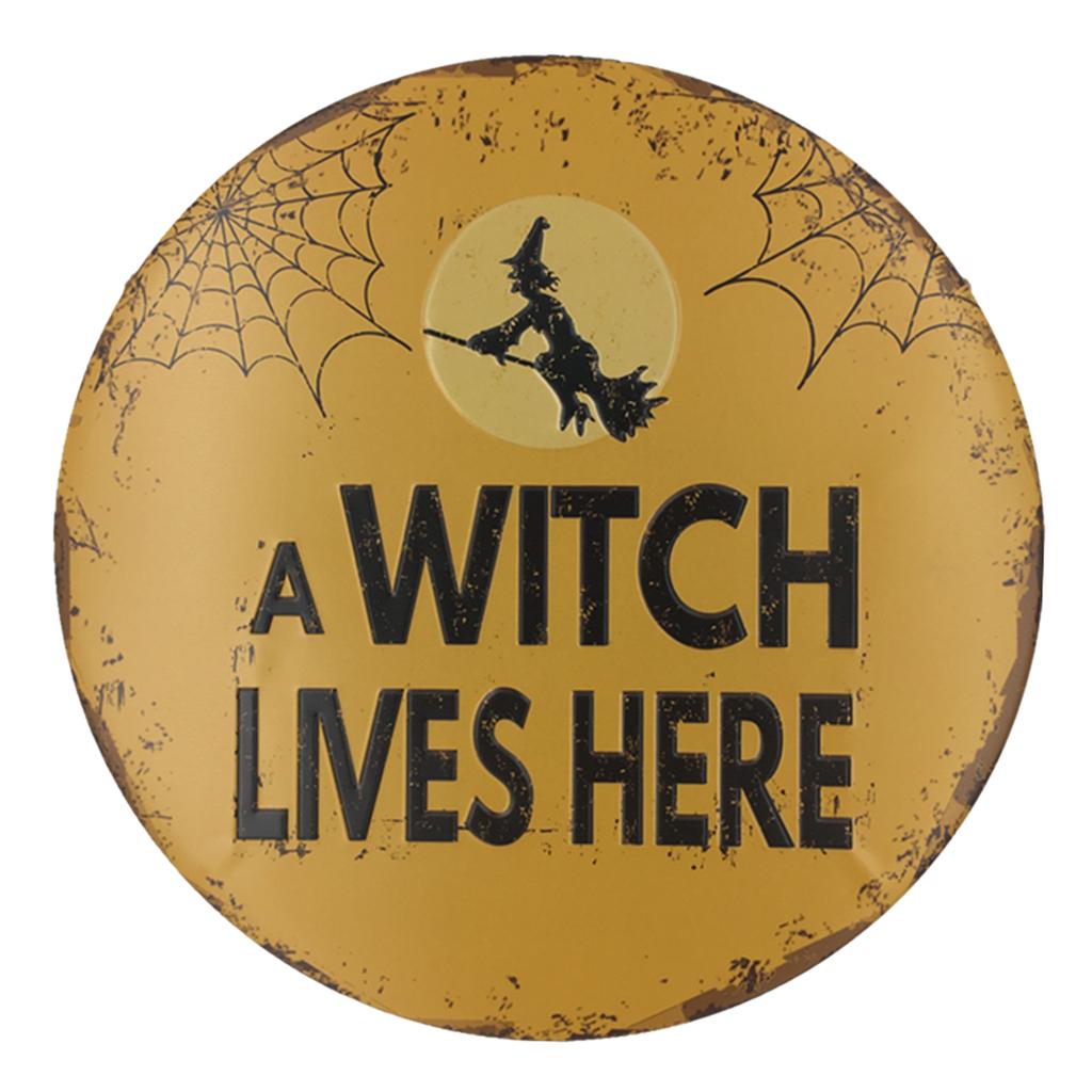 Round Shaped Vintage Metal Tin Sign Plaque Wall Art Poster Cafe Bar Pub ...