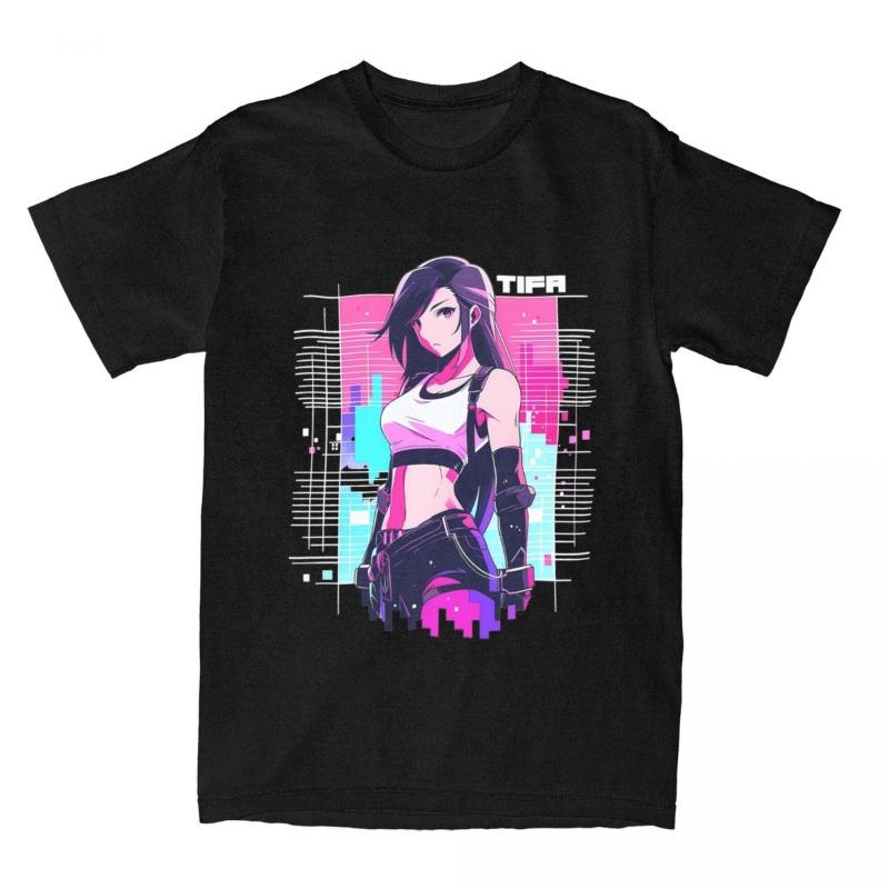 Women's Synthetic Portiva Lockhart T-shirt Final Fantasy Cotton Top Cool Short Sleeve Crewneck T-shirt, Women's Top T-shirt