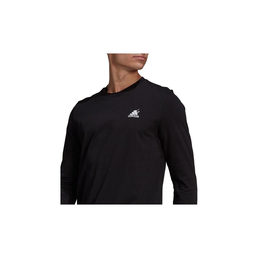 Adidas Scribble Graphic Long Sleeve T-Shirt With Full Back Logo Men Tops Black GN6853