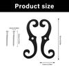 2Pcs Cast Iron Shutter Fasteners Easy Installation Hardware for Exterior Window Protective and Stability
