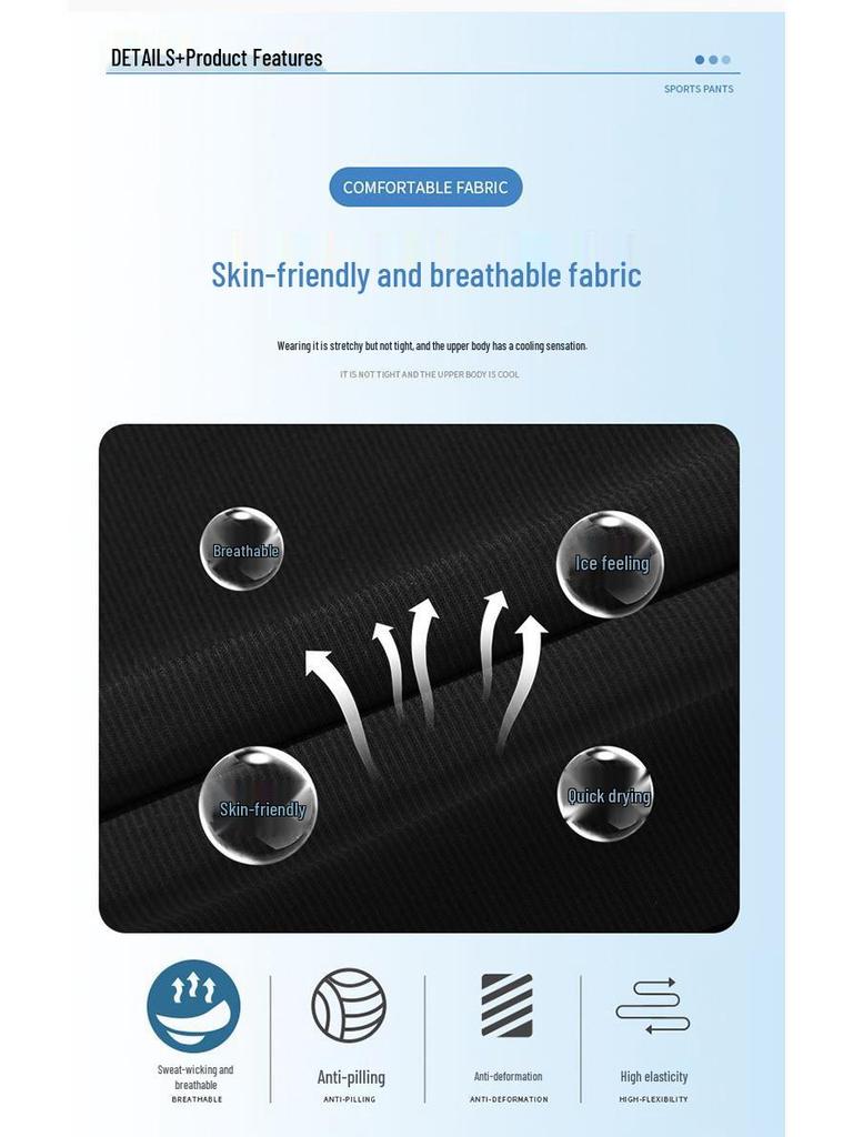 Men's Elastic Summer Ice Silk Waterproof Shorts