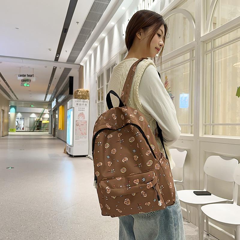 Plecak w kwiaty w stylu japońskim dla dziewcząt - Lekki, Pojemny, Idealny do użytku szkolnego