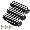 Musiclily Pro Alnico 5 Humbucker Super Distortion and Bridge Pickup Set for Strat Electric White Black Rails ST-DPHA Single-Size Neck, Middle, Guitar,