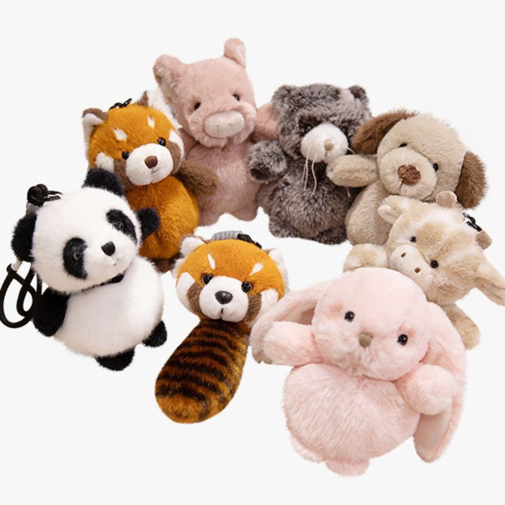 Cats Plush Keychain Lovely Design Zoo Animals Plush Keyring Plush Dolls Pendant  Gift Giving