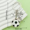Creative Sports Keychain: PVC Rubber Football, Tennis, Basketball, Rugby Pendant - Small Gift