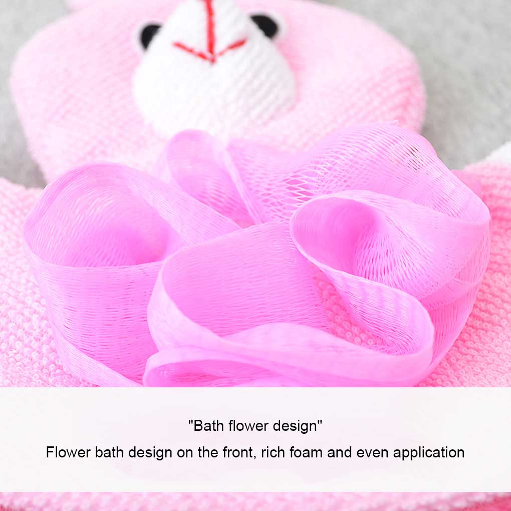2 Pieces Baby Bath Glove Towel Bathing Comfortable Sponge Showering Gloves Accessory for Household Toilet Shower Room