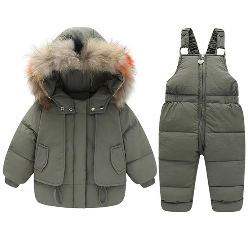 Children`s Ski Suits Down Jacket Trousers