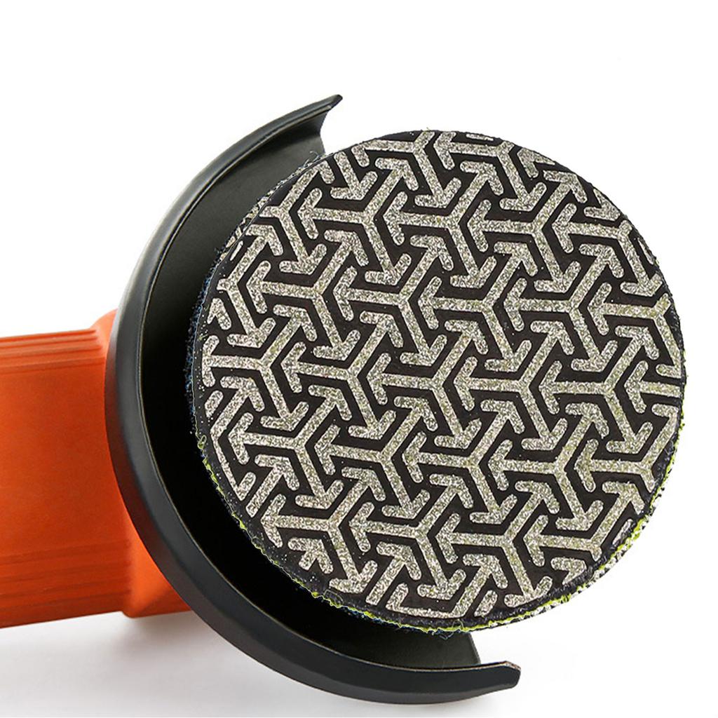 1pc 50mm 60-400# Grit Electroplated Emery Dry Polishing Pad For Wood Metal Glass Granite Marble Sanding Disc