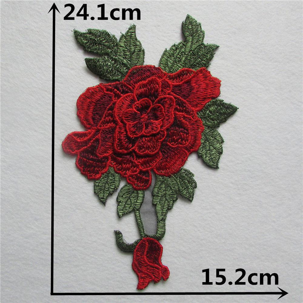 Red-Green I Polyester Embroidery Colored Embroidered Collar Sewing Decoration Wedding Dress Cheongsam Dress Clothing Accessories