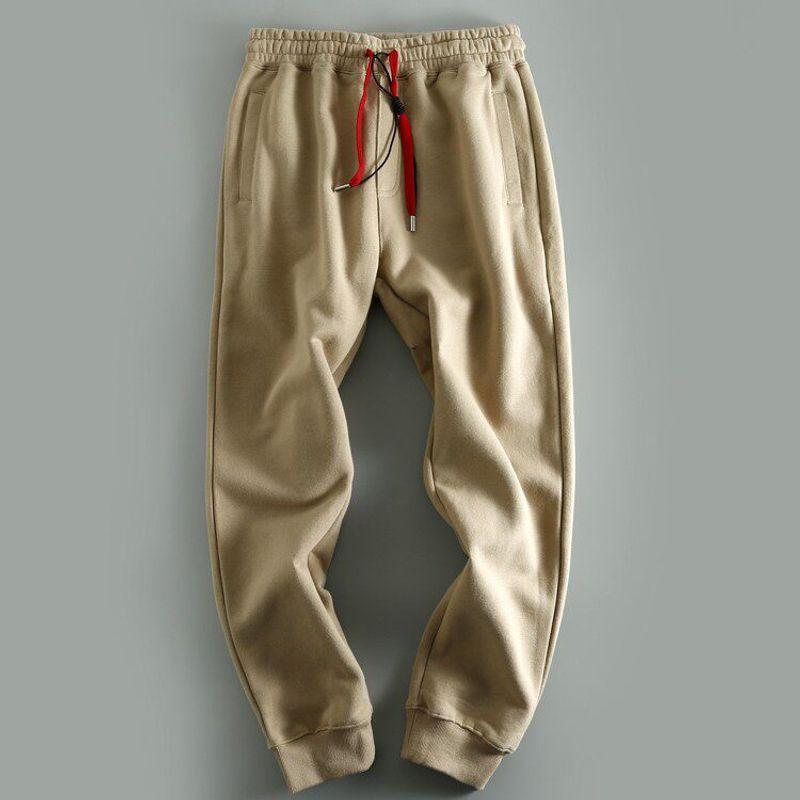 Cattle Goods! Export Original Order Spring, Autumn and Winter Men s Terry Casual Trousers Washed Cattle Goods Overplus Order Good Goods Fashion Brand Khaki B L