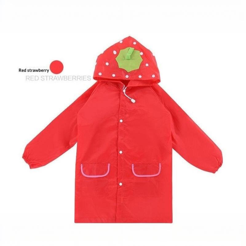 Cartoon Kids Raincoat Waterproof Thickened Full Body Poncho Cute Animal Hooded Rainwear For Boys Girls Outdoor School Daily Use