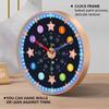 Time Teaching Wall Clock, 14 Inch Early Education Silent Clock with Large Colorful Numbers, Learning Clock for Kids Bedroom