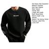 Men Casual Thick Warm Sweatshirt Fall Winter Letter Print Round Neck Long Sleeve Loose Soft Top