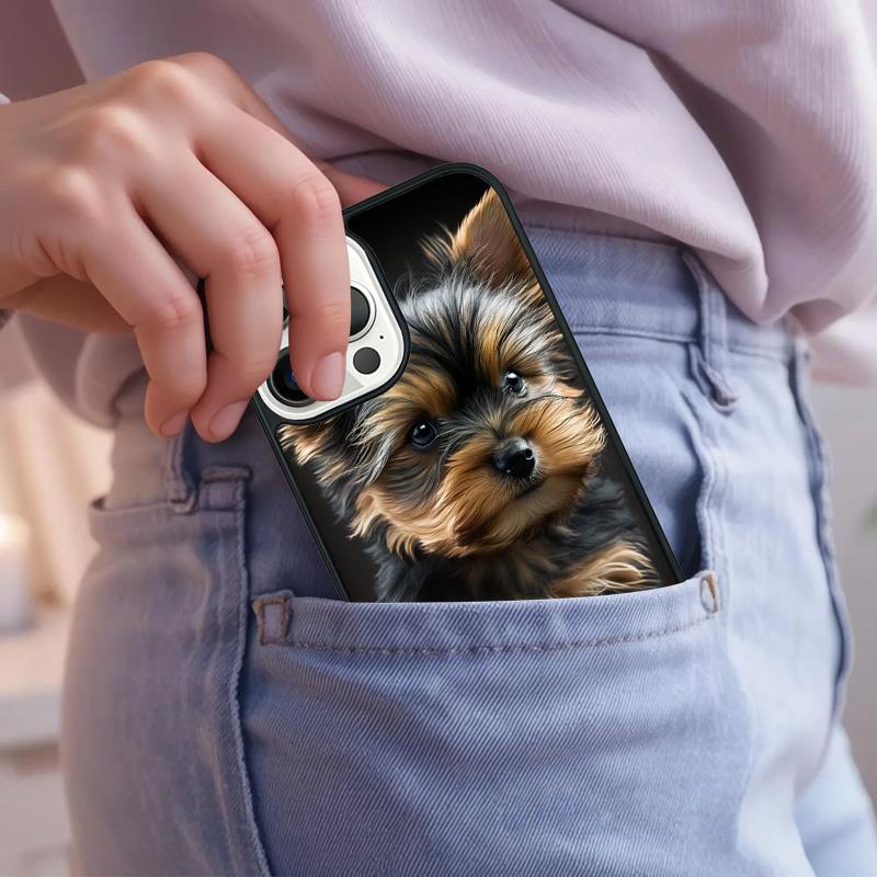 Yorkshire Terrier Yorkie Dog Pet Animal Phone Case For iPhone 17 Air 15 16e 14 13 Pro Max Coque 12 11 Pro Max PLUS Cover