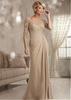 Europäisches und amerikanisches elegantes langes Kleid Kleid Kleid neu Ball Bankett Netz Party Abendkleid
