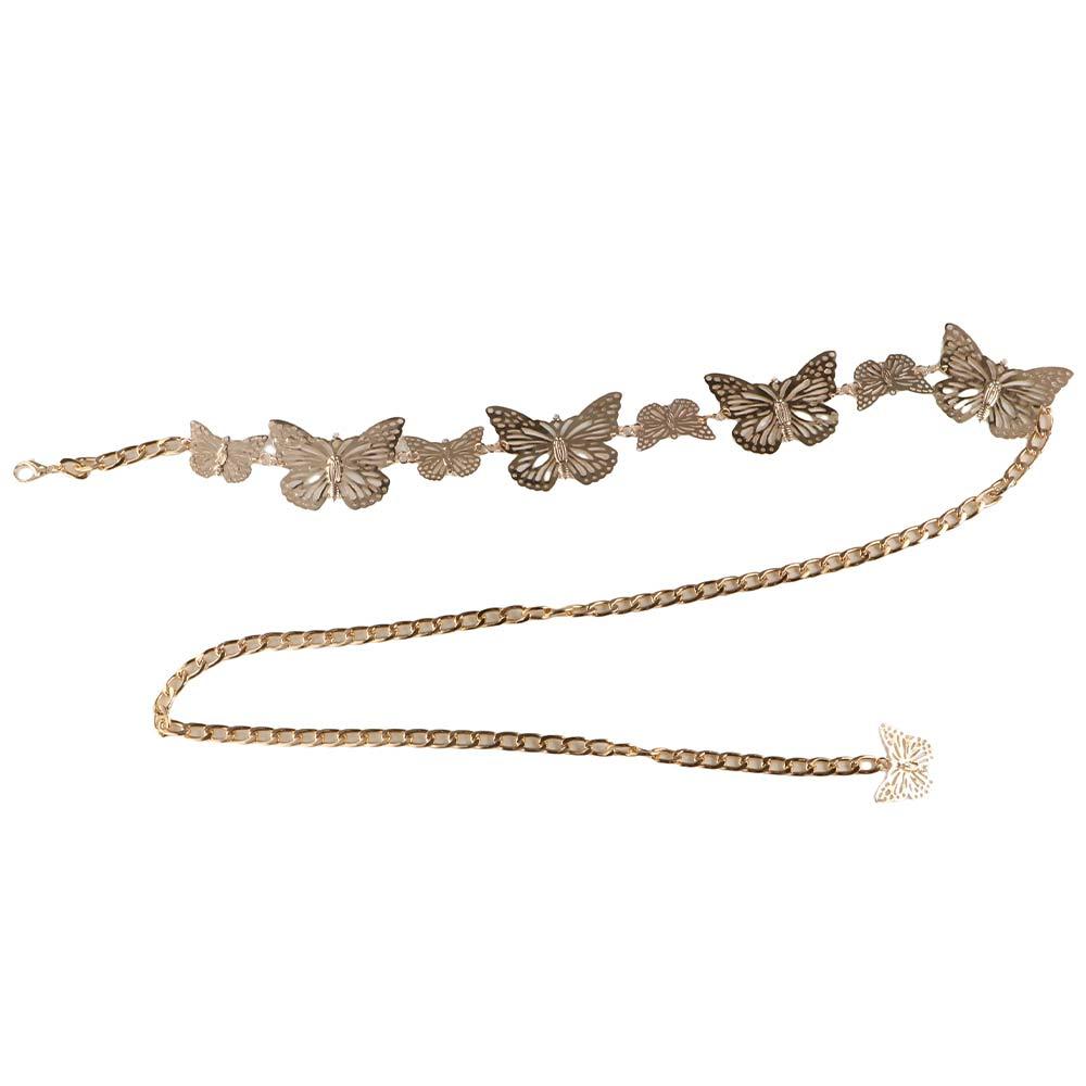 Vintage Butterfly Waist Chains Jewelry Tassel Body Chain Fashion Dress Belt Chains  Gift
