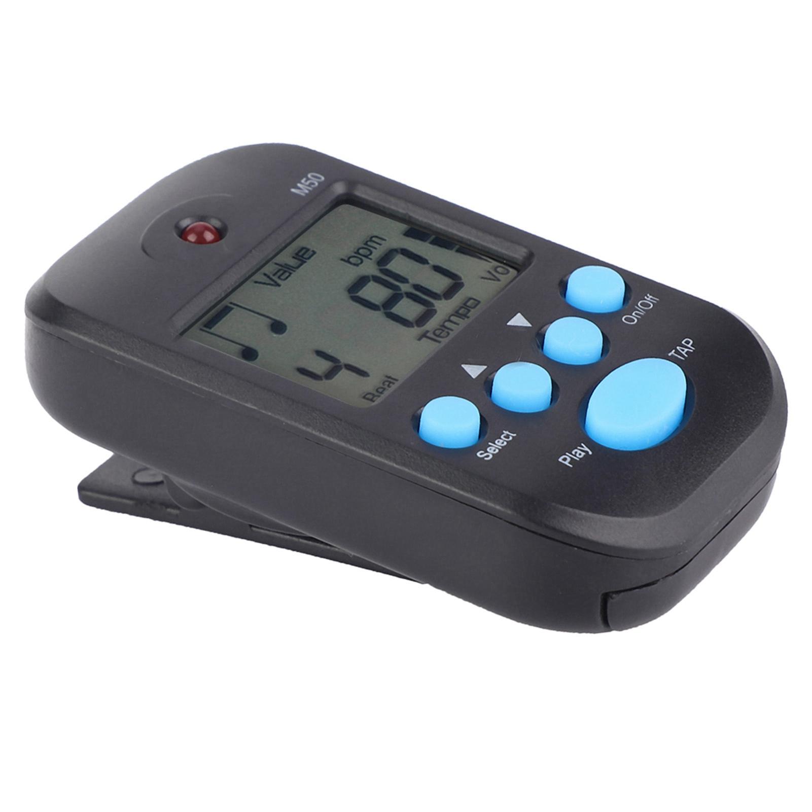 Mini LCD Digital M50 Metronome Beat Tempo Guitar Music Accessory Portable
