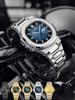 VA VA VOOM Men's Luxury Quartz Watch Business Stainless Steel Watch with Day and Date Display Casual Waterproof Watches with Tool and Case