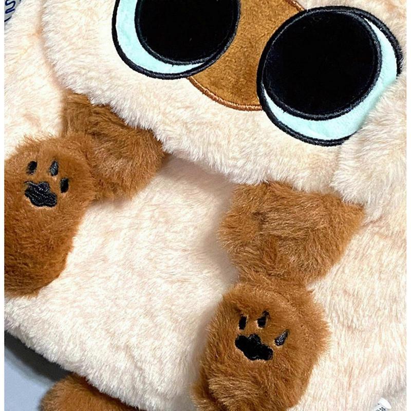 Women Cartoon Cats Crossbody Bag Plush Dolls Shoulder Bag Large Capacity Backpacks Student Casual School Bag for Winter