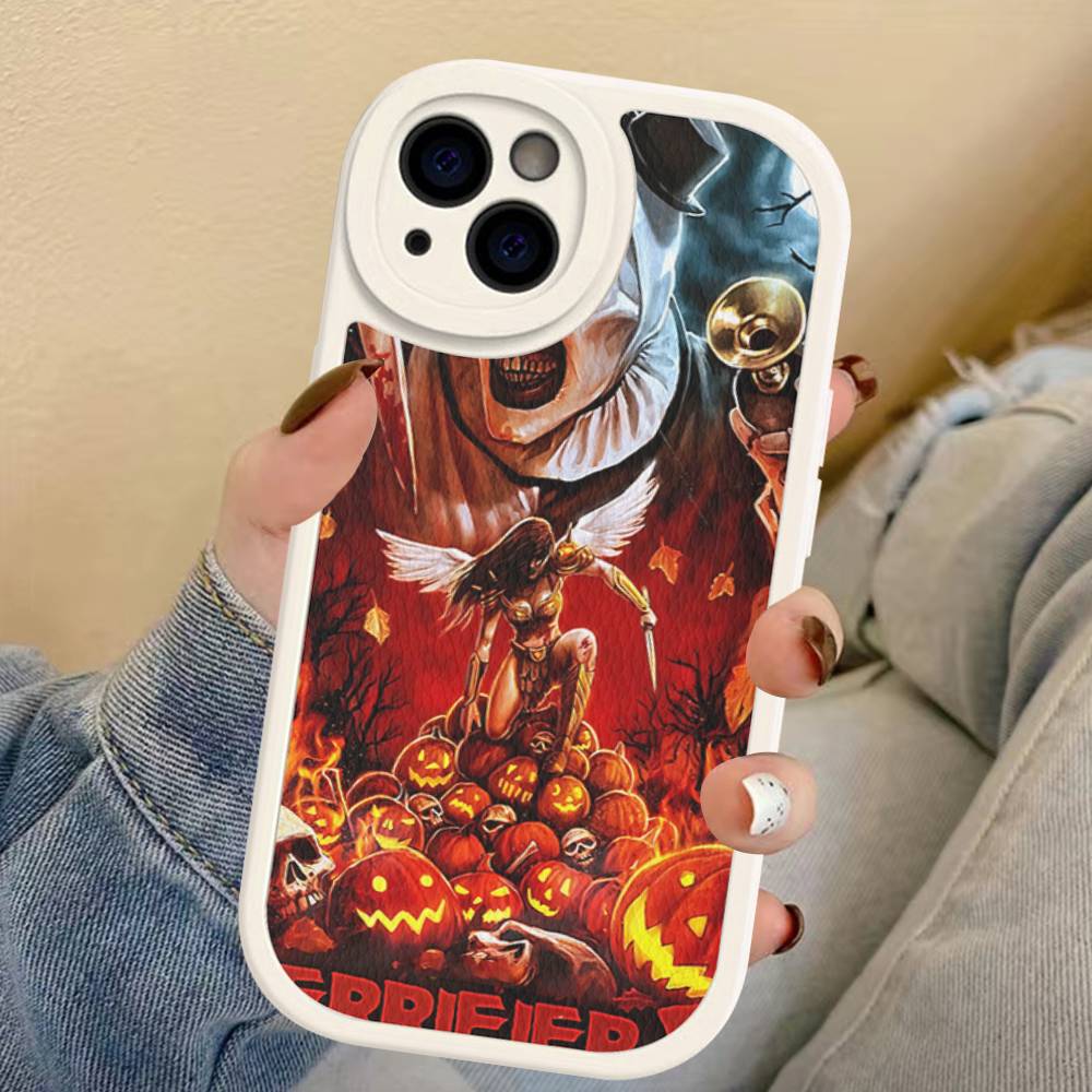 

T-Terrifier Funny Horror For IPhone 16 15 14 16E 13 12 11 Pro Max Plus Phone Leather Case iPhone 16 plus