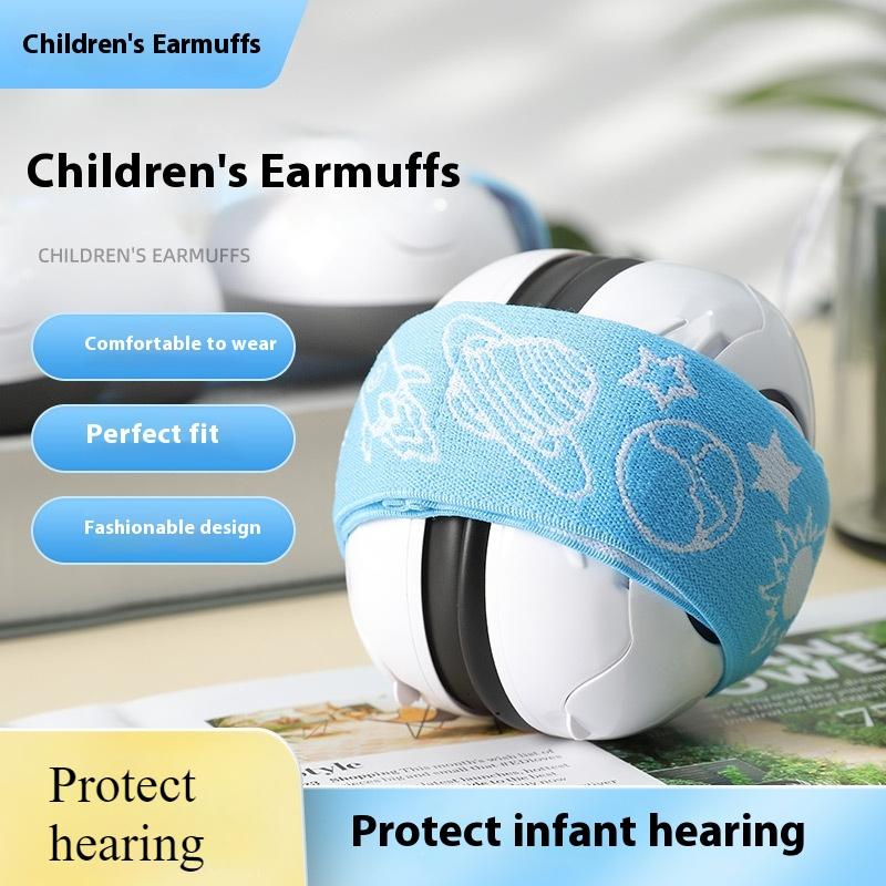 

Детские наушники Детские для малышей студенческие для сна шумовая машина защитная модель Red polka dot headband