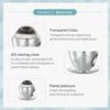 WOSTU 925 Sterling Silver Glittering Glass Coffee Cup Bead Charms for Women Original Necklace Bracelet