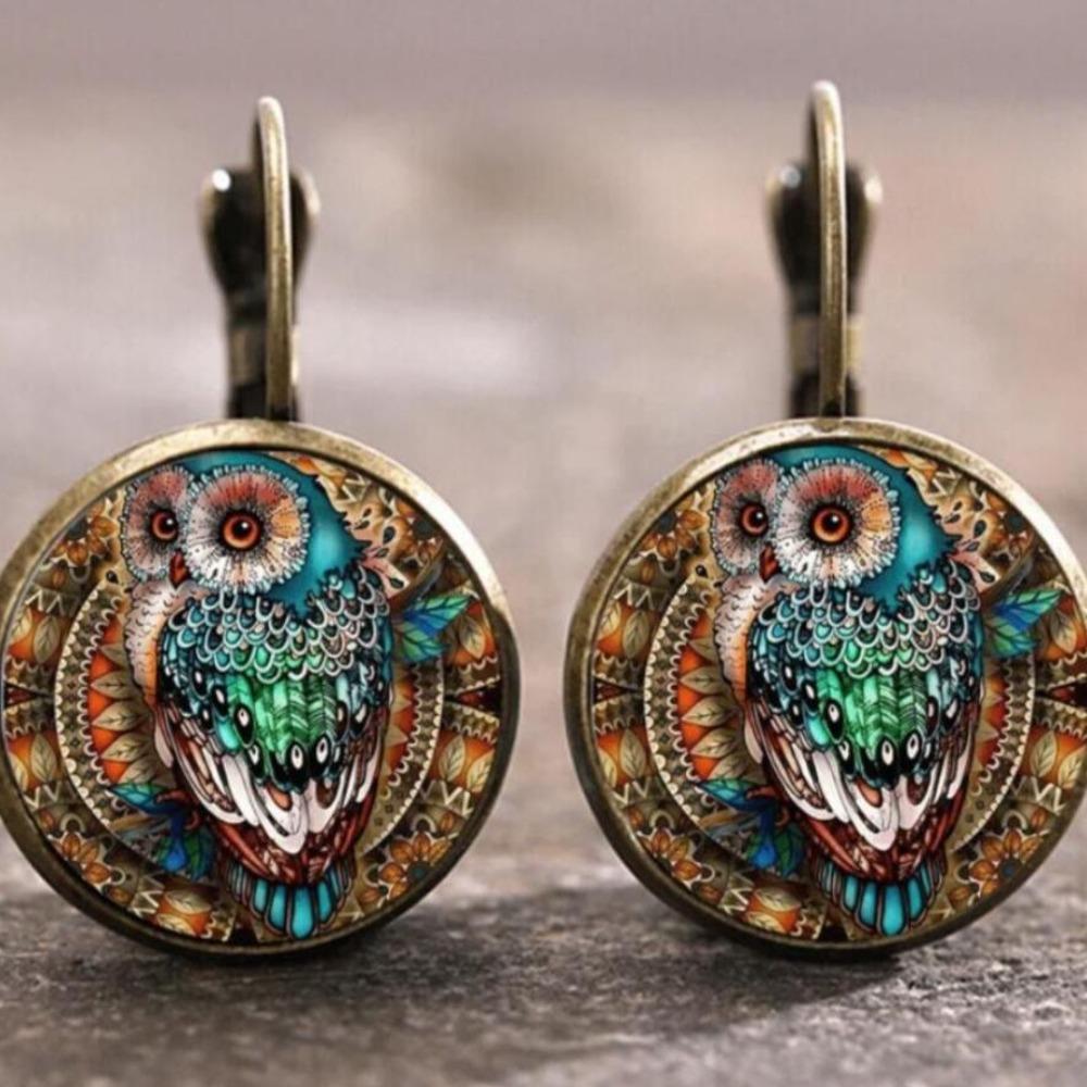 Hong Kong Charm Flower Earrings Bohemian Ear Clips Trendy Artistic Hoop Earrings