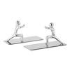 1 Pair Stainless Steel Bookend Stable Load-bearing Bookend for Bookshelves And Desks Creative Desktop Ornament Modern Office Decor