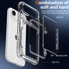 For iPhone Air Clear Case PC + TPU Phone Cover Card Holder Kickstand