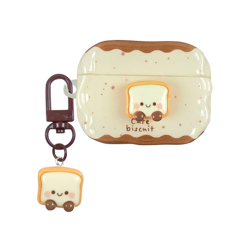 Three-dimensional toast bread for AirPods pro1 generation protective cover 1 generation pro1 generation apple bluetooth headset case