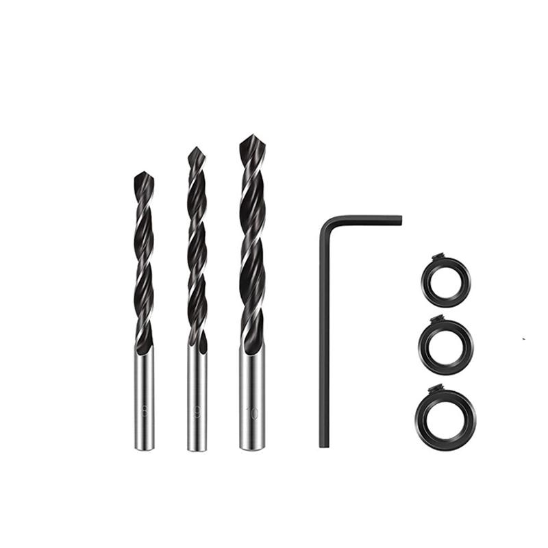 New Pocket Hole Jig Kit 15 Degree Angle Drill Guide Set Woodworking Oblique Hole Locator Drill Bits Hole DIY Carpentry Tools