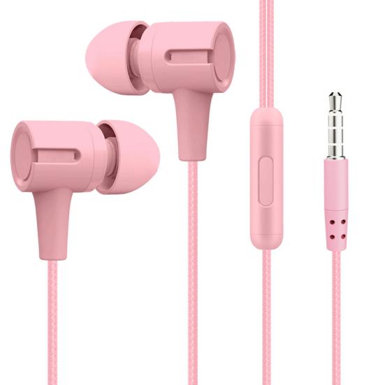 L201 Wired Earphone In-ear Powerful Bass 3.5mm Stereo Earbuds Gaming Headset with Microphone for Mobile Phone