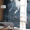 Pferd Sternenhimmel Sterne Wolken Himmel Mähne Transparente Vorhänge für Schlafzimmer Wohnzimmer Voile Fenstervorhänge Tüllvorhänge für Kinderzimmer