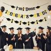 Glitter Decor Graduation Party Banner Reusable Graduation Hanging Banner Party Supplies